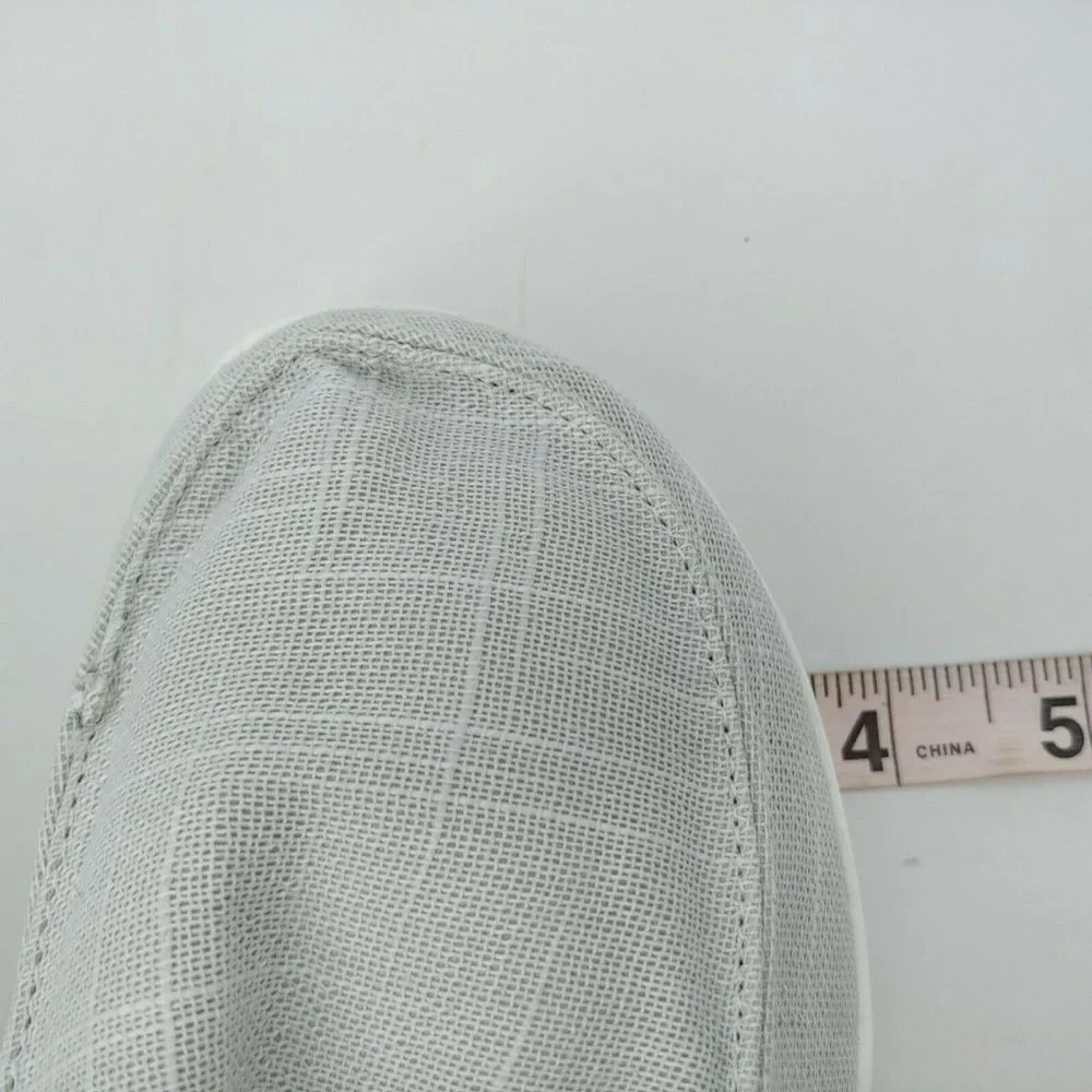 Womens Canvas‎ Lace Up Boat Shoe Sneaker Light Gray EUR 37 NEW